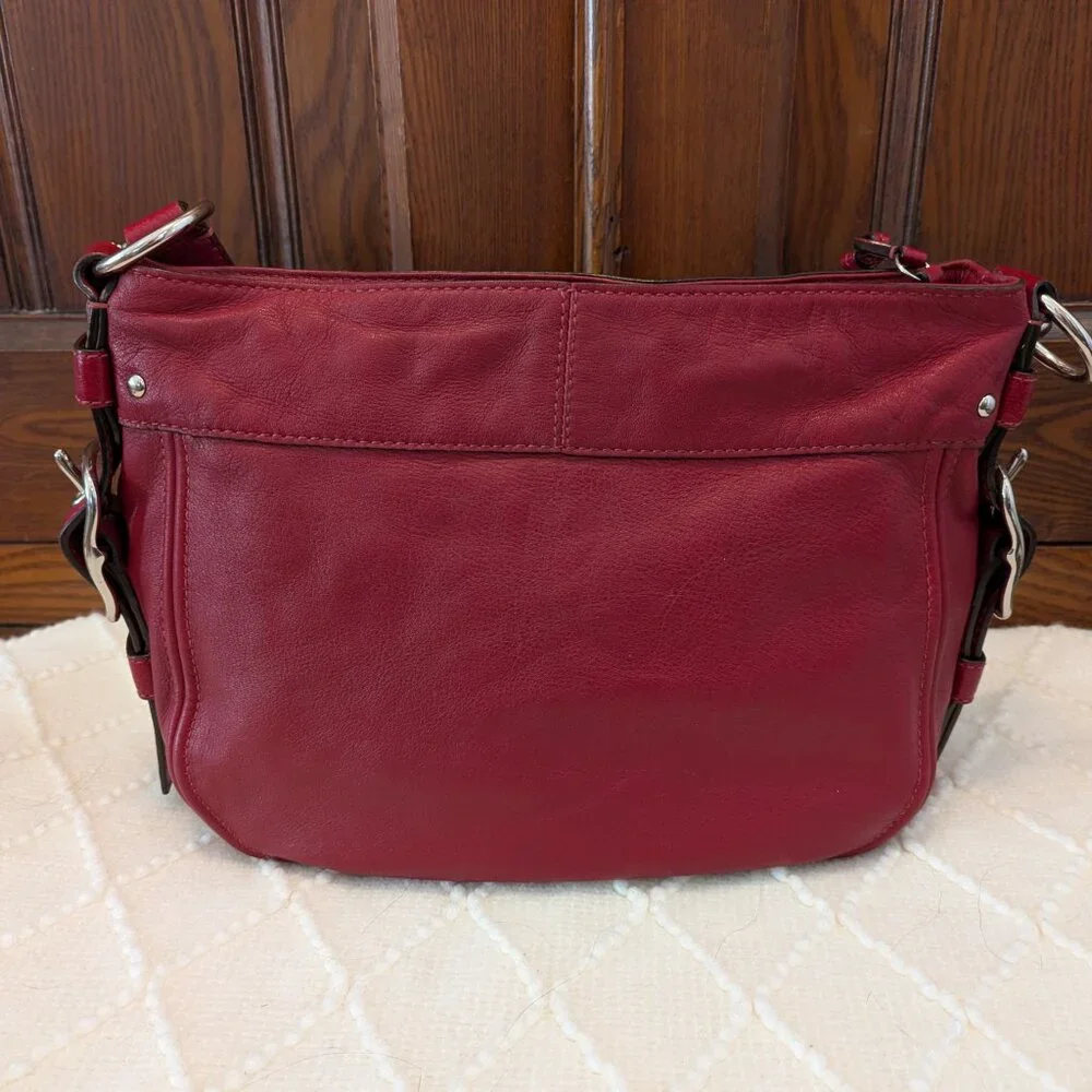Coach Zoe Red Leather Hobo - Picture 3 of 13